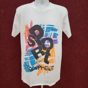 Vintage Hanes Her Way Sport Equipment Graphic T-Shirt XL 90s Style